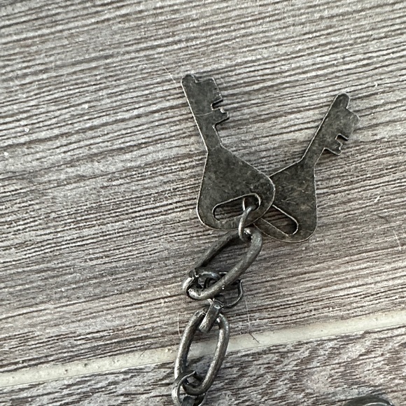 We the free silver Lock and Key Chain - Picture 8 of 10
